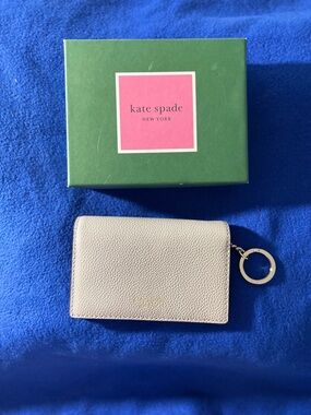 Kate Spade Margaux Small Keyring Wallet light gray